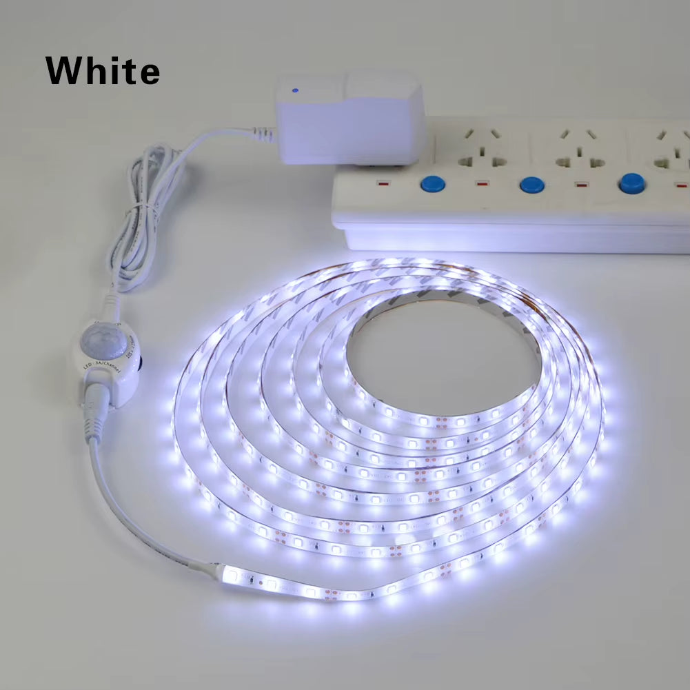 Wireless PIR Motion Sensor LED under Bed Night Light 12V LED Light Strip Kitchen Cabinet Bedroom Stairs Hallway Emergency Lamps
